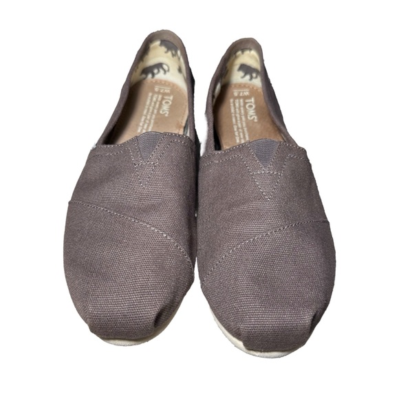 TOMS Alpargata Taupe Canvas Slip-Ons - Picture 4 of 11